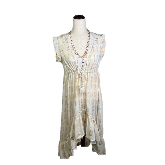 #126 $136 Retail Cotton High Low Cover Up - Picture 4 of 14